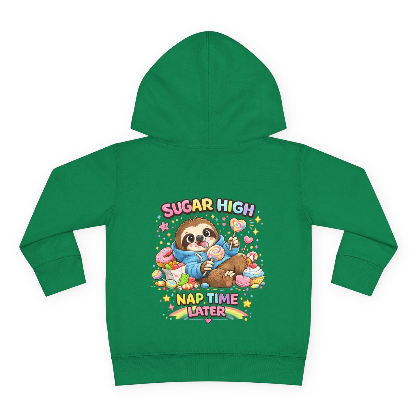 Toddler Pullover Fleece Hoodie "SUGAR HIGH'