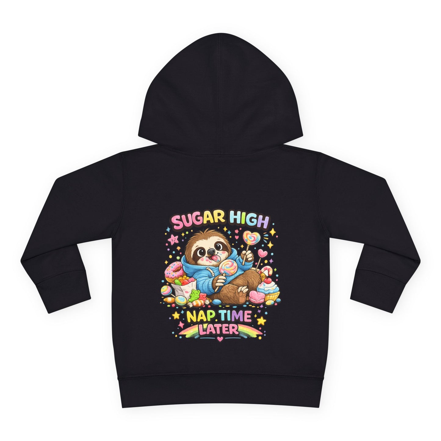Toddler Pullover Fleece Hoodie "SUGAR HIGH'
