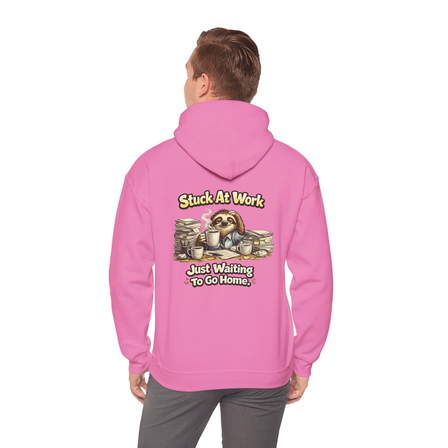 Unisex Heavy Blend™ Hooded Sweatshirt "STUCK AT WORK"
