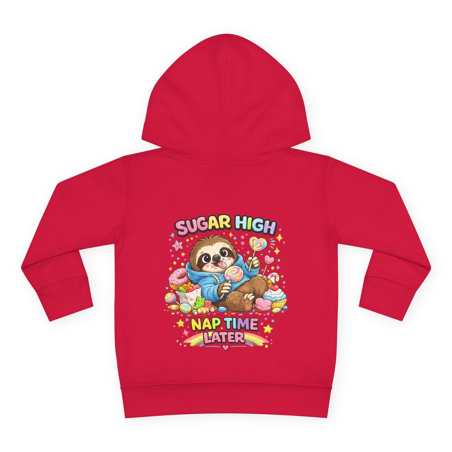Toddler Pullover Fleece Hoodie "SUGAR HIGH'