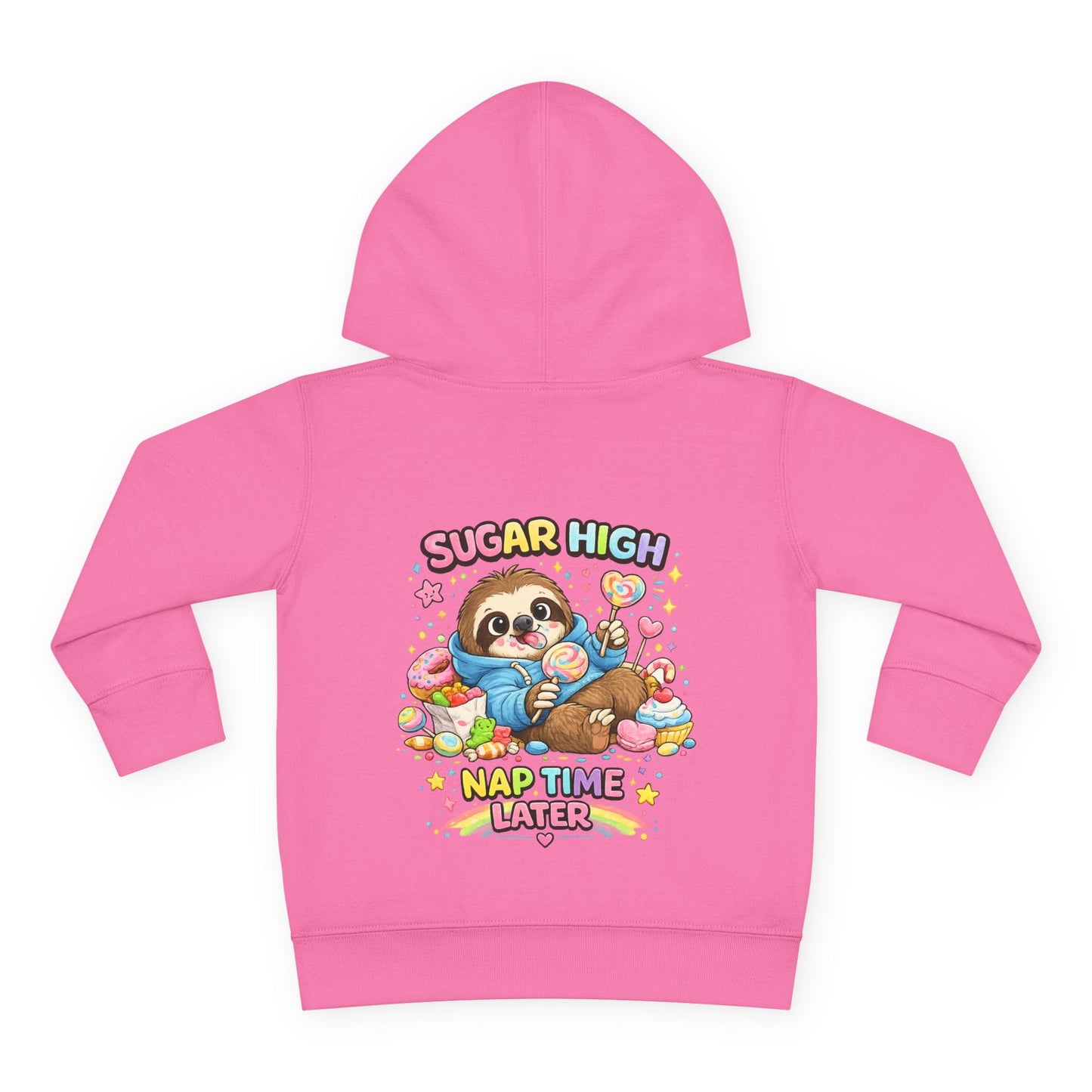 Toddler Pullover Fleece Hoodie "SUGAR HIGH'